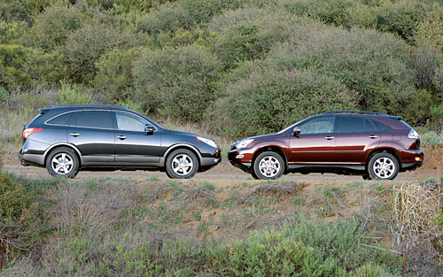 Comparison: 2008 Lexus RX 350 