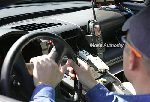 Lexus LF-A Interior Spy Shot. Testing equipment aside, the interior looks 