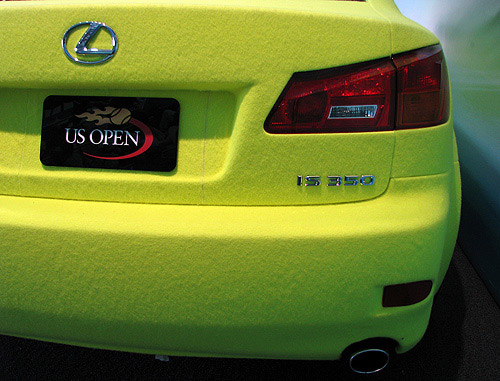 Lexus IS 350 Dressed up like a tennis ball closeup