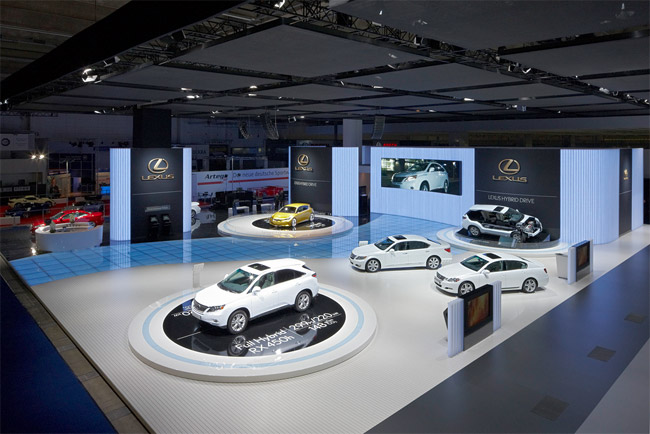 The Lexus booth at the 2009 Frankfurt Auto Show