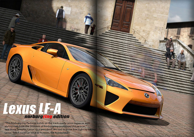 Lexus LFA in Gran Turismo 5 Magazine