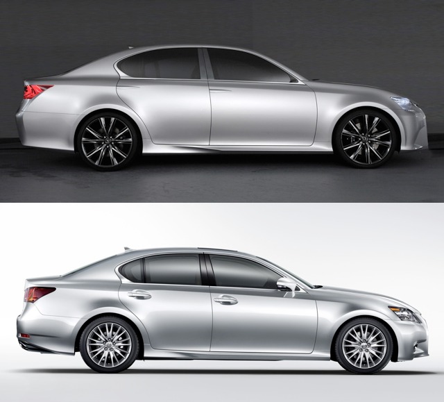 2013 Lexus GS vs LF-Gh Concept