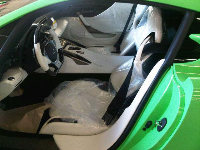 Fresh Green Lexus LFA Interior