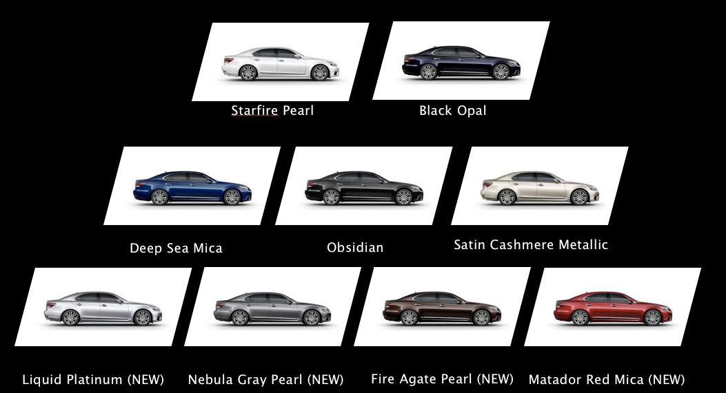 2012 Lexus Color Chart