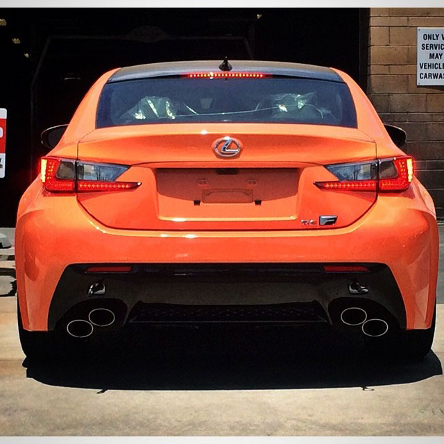 Lexus RC F Orange Rear