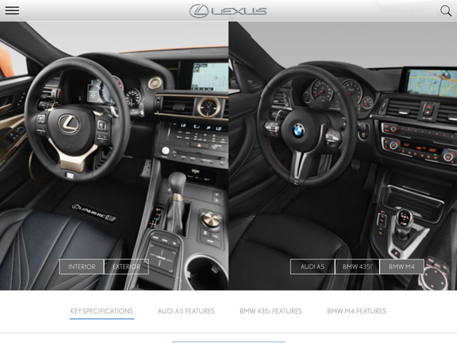 Lexus RC 350 vs BMW 435i Interior