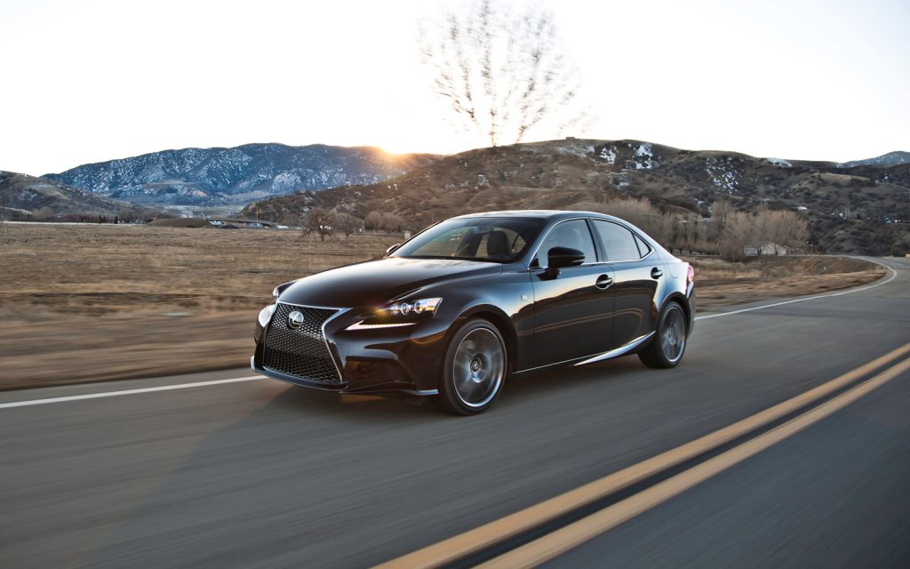 2014-Lexus-IS-350-Sport-front-three-quarters-in-motion